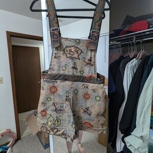 Blackmilk Map Print Overalls